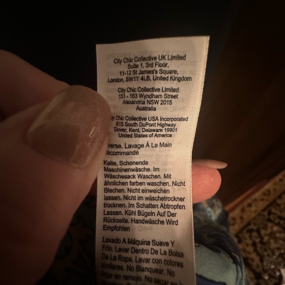 Plus Size 22 Avenue blue top or cover up NWT - Picture 9 of 12